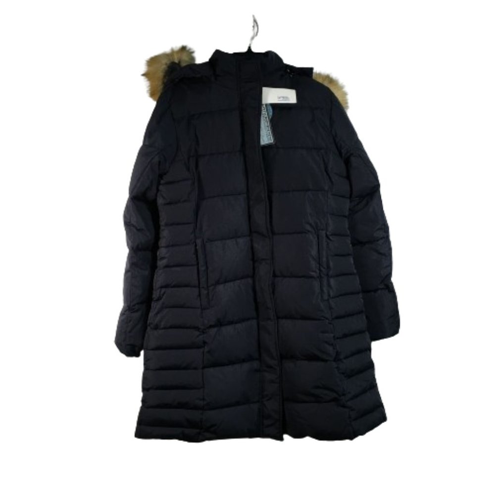 Spire by Galaxy Full Zip Puffer Coat w/Removable Hood, Women's Size M - Navy